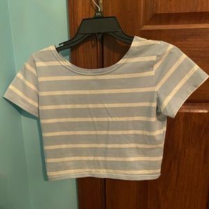 Baby blue striped tee